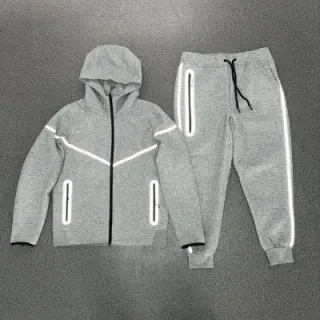 Nike Reflective Zip-Up Tracksuit Grey