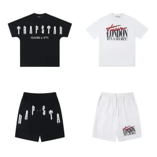 Trapstar gothic letter T-Shirt and shorts set