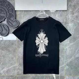 Chrome Hearts-Style Cross-Print T-Shirt