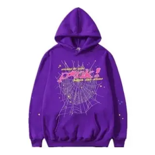 Sp5der Web Hoodie Purple