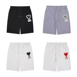 AMI Paris Heart Logo Sweat Shorts