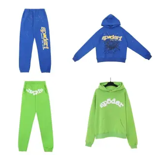 Sp5der Logo Hoodie and Sweatpants Set