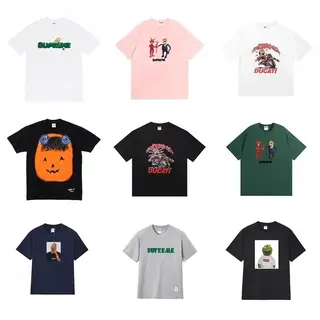 Multi-style Supreme printed short-sleeve T-Shirt