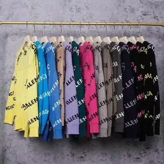 Balenciaga Classic All-Over Logo Sweater