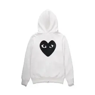 Comme des Garcons Play Heart Logo Zip-Up Hoodie