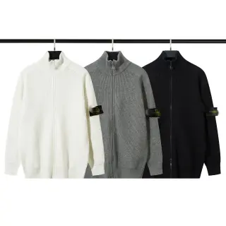 Stone Island stand-up collar zip-up cardigan