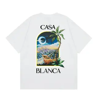 Casablanca Classic City Nightscape Print T-Shirt