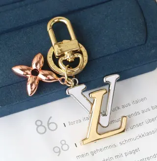 Louis Vuitton Floral LV Charm Keychain