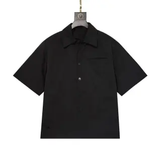 Black Short-Sleeve Overshirt