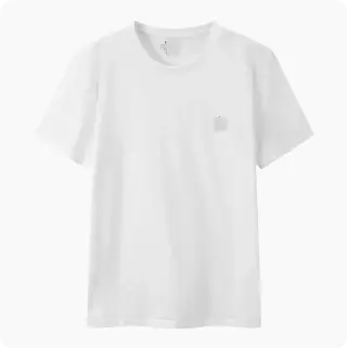 White Chest-Patch T-Shirt