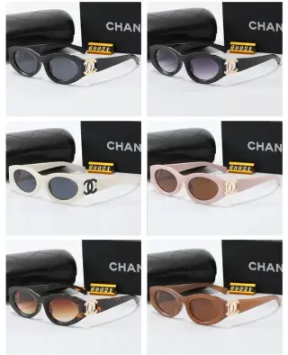 CHANEL Classic Double-C Oval Cat-Eye Sunglasses