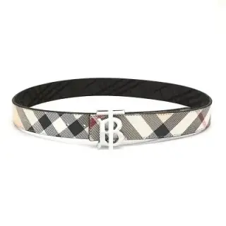Burberry vintage check double-sided belt with B buckle