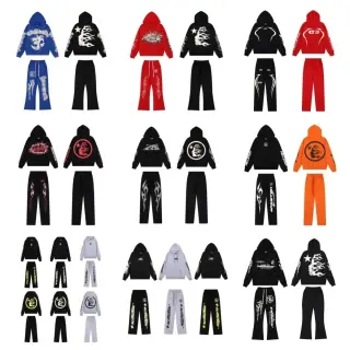 Hellstar Studios-Style Dark Streetwear Tracksuit