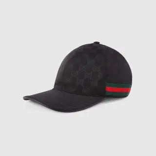 Gucci Classic Double G Monogram Web Baseball Cap