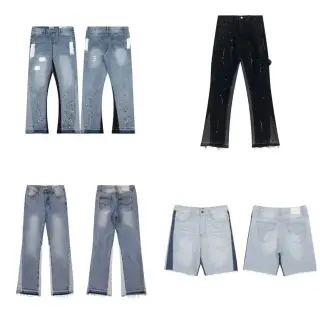 Distressed Straight-Leg Jeans and Denim Shorts
