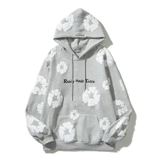 Readymade x Denim Tears Wreath Hoodie Grey White
