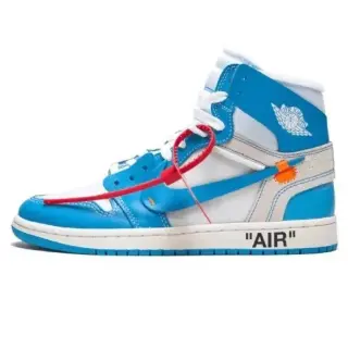 Off-White x Air Jordan 1 High Blue and White