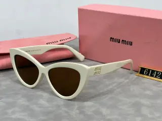 Miu Miu Cat Eye Sunglasses Off White