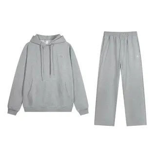 Alo Yoga Hooded Straight-Leg Set Heather Grey
