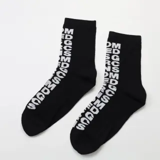 Comme des Garcons Vertical Logo Socks Black