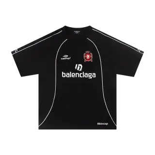 Balenciaga Crest Football T-Shirt Black