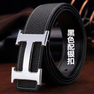 Hermes Constance Belt Black Silver Buckle