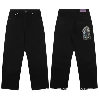 Schulze Stained Glass Graphic Black Jeans