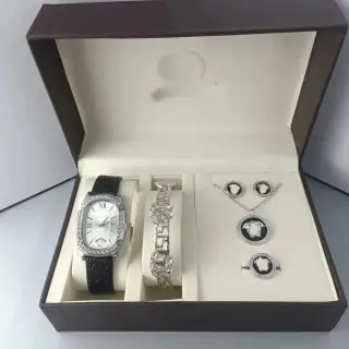 Versace Square Watch and Jewelry Gift Set