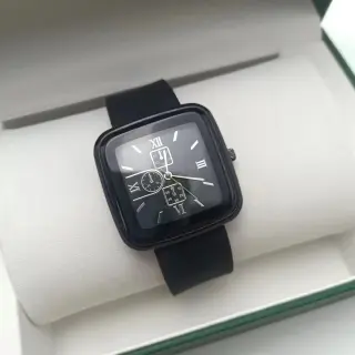Square Silicone Strap Watch
