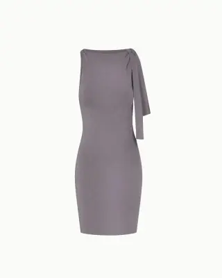 Sleeveless Knot Detail Mini Dress