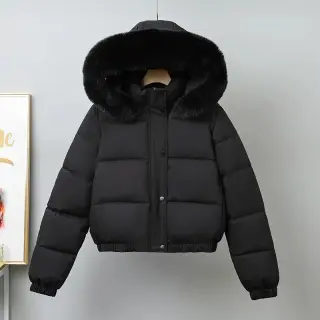 Faux Fur Hooded Puffer Jackets