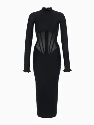 Corset Detail Midi Dresses