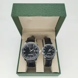 Leather Strap Couple Watch Pair